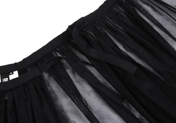 BLACK COMME des GARCONS Mesh Wrap Skirt K-161937_007