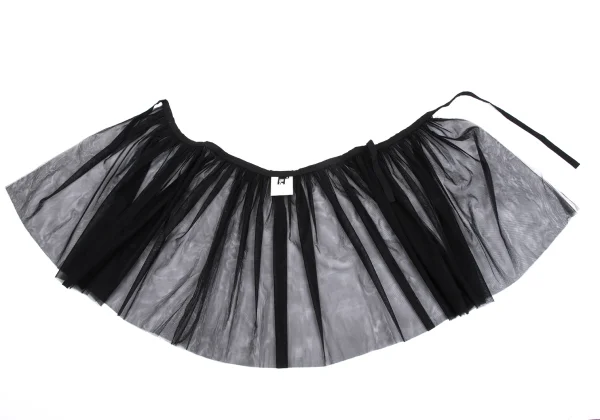 BLACK COMME des GARCONS Mesh Wrap Skirt K-161937_008