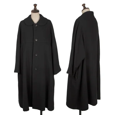 COMME des GARCONS Wool Blend Faux Round Collar Coat
