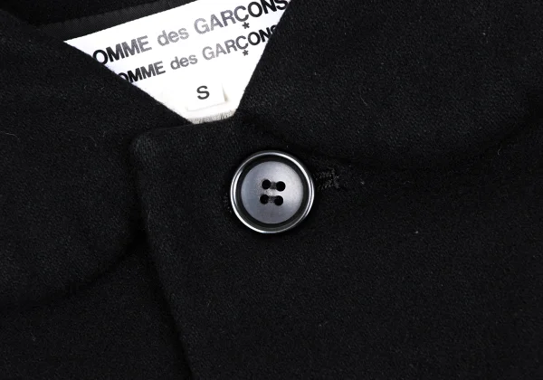 COMME des GARCONS Wool Blend Faux Round Collar Coat K-161940_008