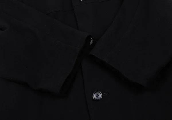 COMME des GARCONS Wool Blend Faux Round Collar Coat K-161940_010