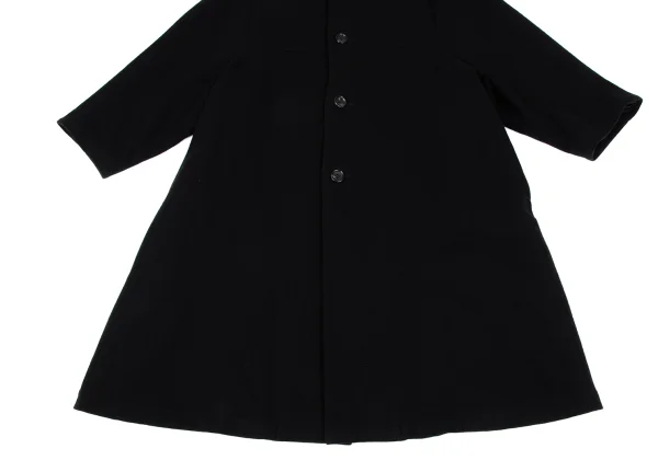 COMME des GARCONS Wool Blend Faux Round Collar Coat K-161940_012