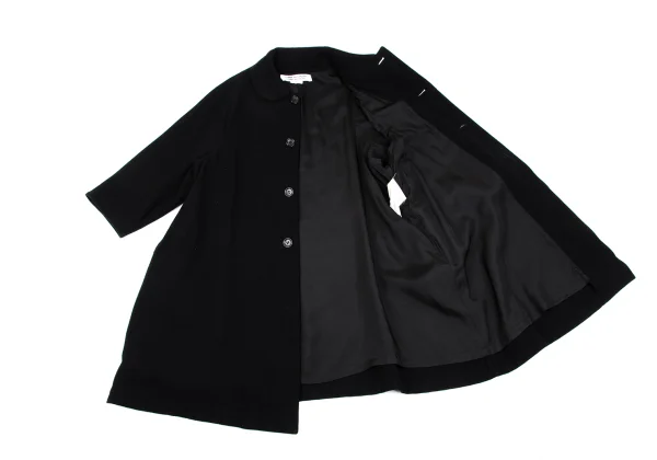 COMME des GARCONS Wool Blend Faux Round Collar Coat K-161940_015