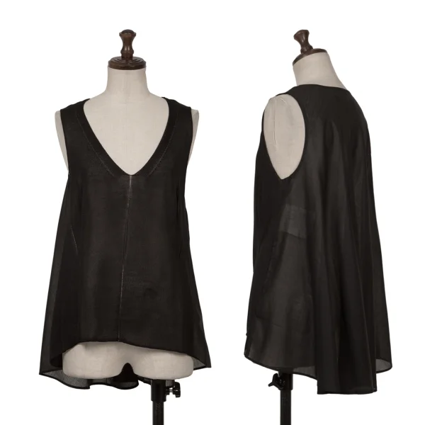 JUNYA WATANABE COMME des GARCONS Switching Design Drape Tank Top Black S K-161941_001