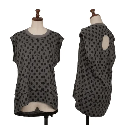 JUNYA WATANABE Back Hole Tiered Design Dot Sleeveless Top