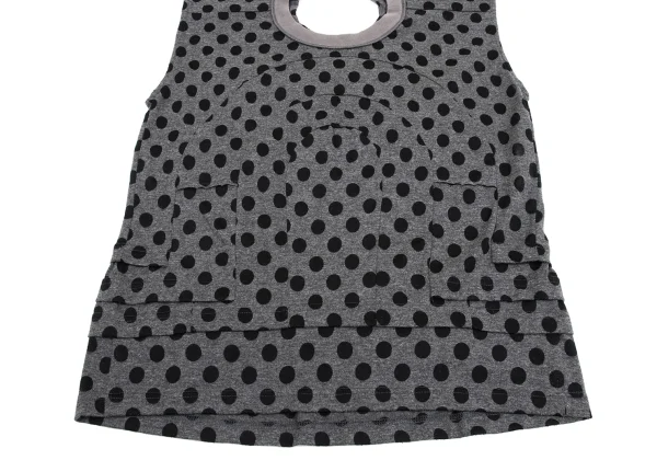 JUNYA WATANABE Back Hole Tiered Design Dot Sleeveless Top K-161942_008