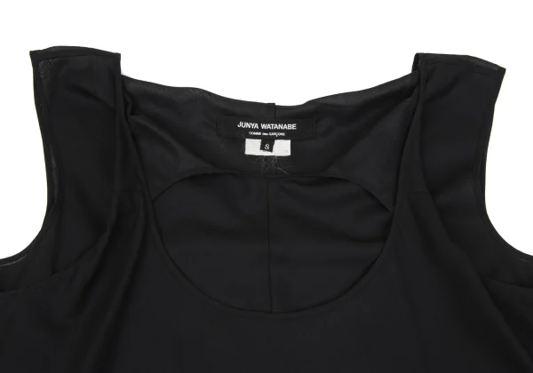 JUNYA WATANABE Wool Blend Cut-off Layered Sleeveless Blouse K-161943_005