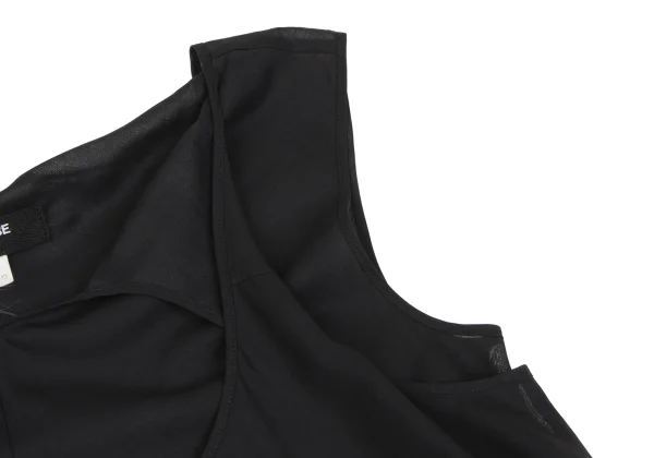 JUNYA WATANABE Wool Blend Cut-off Layered Sleeveless Blouse K-161943_006