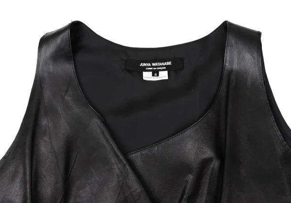 JUNYA WATANABE COMME des GARCON Cow Leather Shearing Sleeveless Tunic K-161947_004