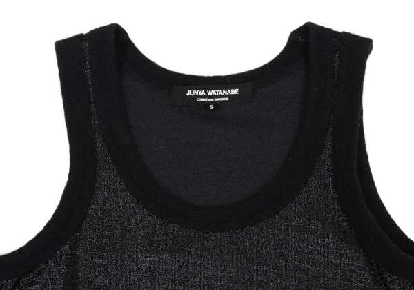 JUNYA WATANABE COMME des GARCONS Lame Rib Switching Tank Top K-161948_003