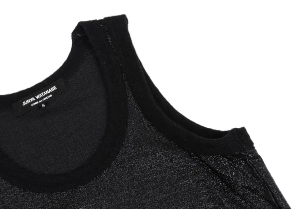 JUNYA WATANABE COMME des GARCONS Lame Rib Switching Tank Top K-161948_004