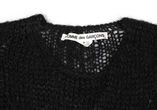 COMME des GARCONS Nylon Mesh 3/4 Sleeve Knit Top K-161953_003