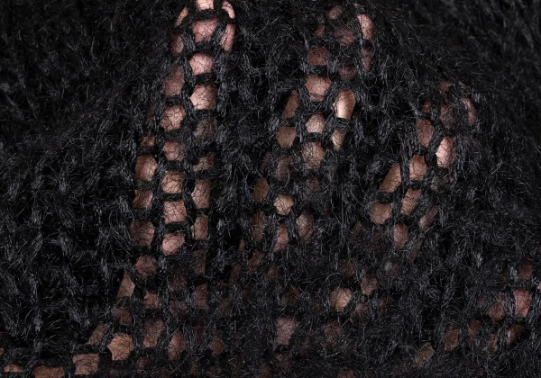 COMME des GARCONS Nylon Mesh 3/4 Sleeve Knit Top K-161953_009