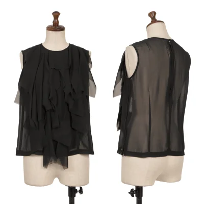 COMME des GARCONS Poly Cutting Patch Design Sleeveless Top