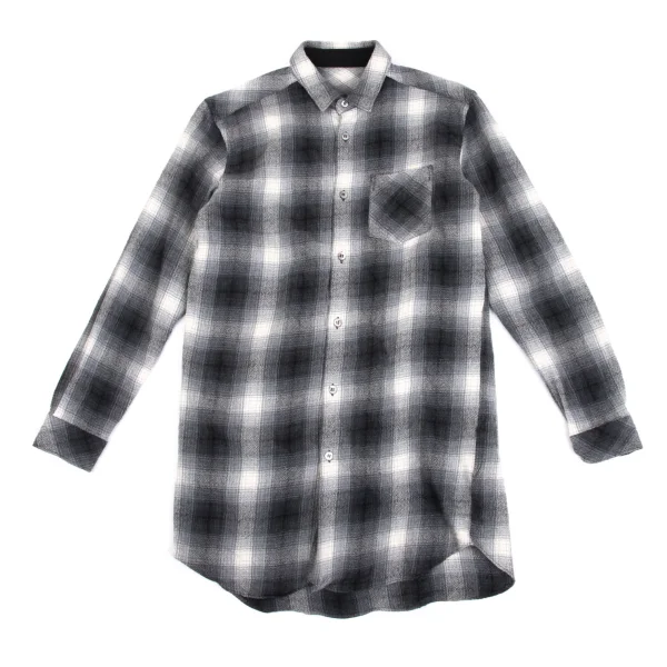 GANRYU Wool Check Shirt Grey S K-161961_001