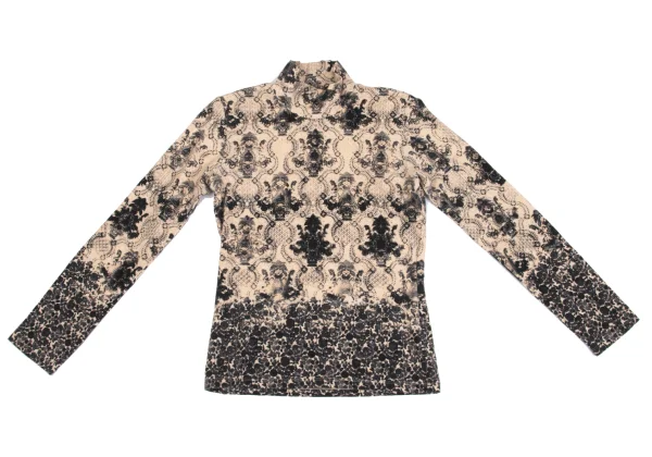 ISSEY MIYAKE Damask-patterned High-neck Top K-161966_002
