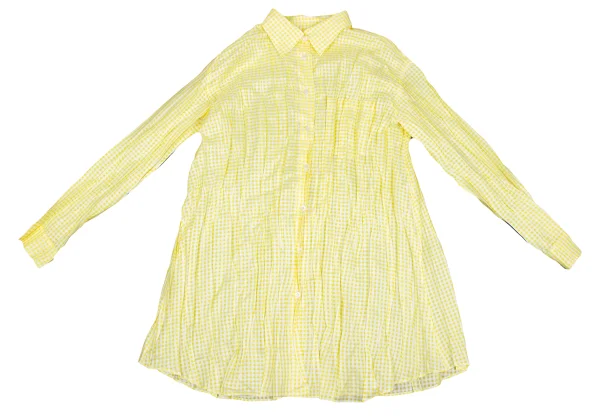 PLEATS PLEASE Wrinkled Pleats Check Long Sleeve Shirt K-161970_002