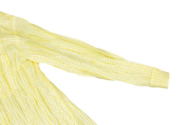 PLEATS PLEASE Wrinkled Pleats Check Long Sleeve Shirt K-161970_007