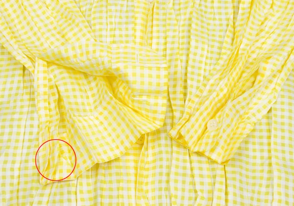 PLEATS PLEASE Wrinkled Pleats Check Long Sleeve Shirt K-161970_008