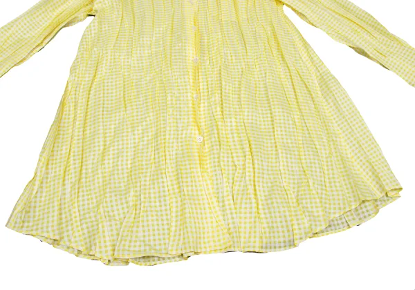 PLEATS PLEASE Wrinkled Pleats Check Long Sleeve Shirt K-161970_010
