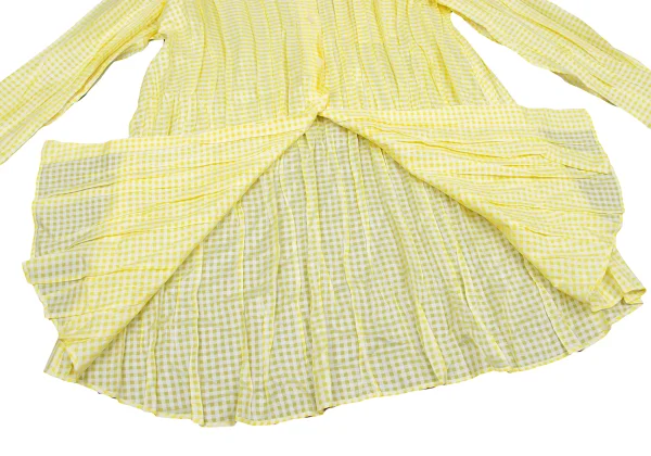 PLEATS PLEASE Wrinkled Pleats Check Long Sleeve Shirt K-161970_011