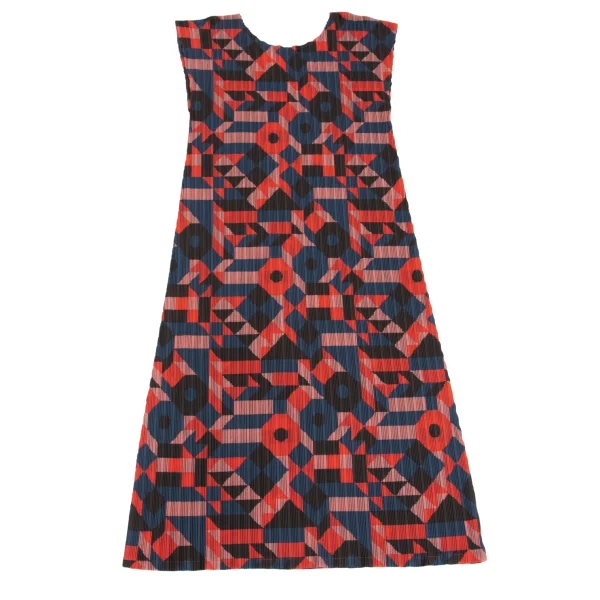 PLEATS PLEASE Geometric Sleeveless Dress K-161971_008