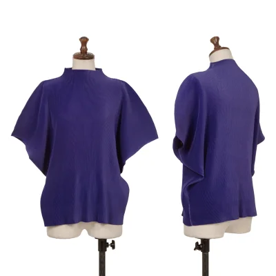 PLEATS PLEASE Mock Neck Mist Pleated Top