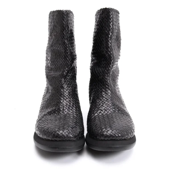 JURGEN LEHL Intrecciato Leather Boots K-161981_002