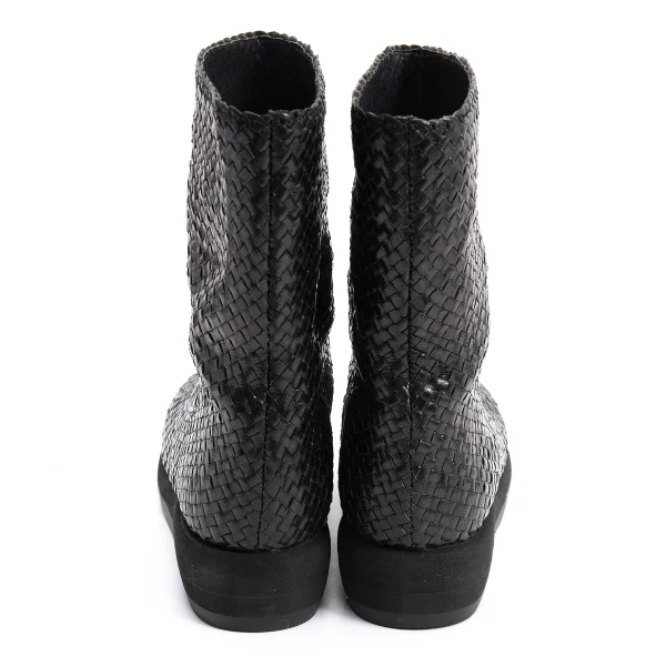 JURGEN LEHL Intrecciato Leather Boots K-161981_005