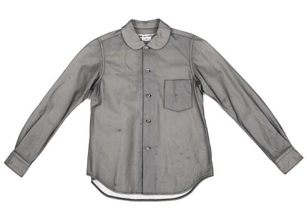 COMME des GARCONS Chiffon Layered Round Collar Shirt K-161982_002