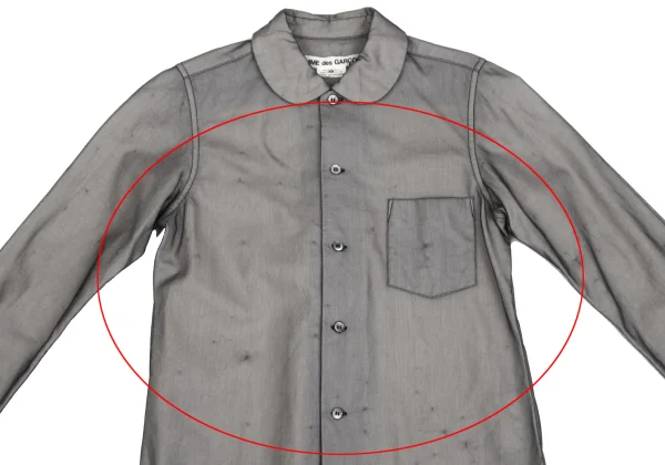 COMME des GARCONS Chiffon Layered Round Collar Shirt K-161982_003