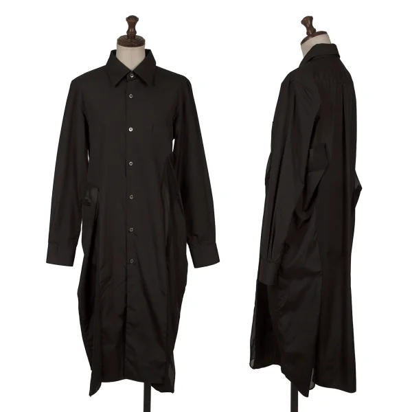 COMME des GARCONS Chiffon Switching Shirt Dress Black S K-161984_001