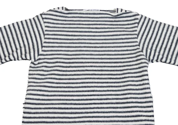 COMME des GARCONS Boat-neck Pile Striped Top K-161987_003