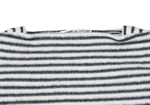 COMME des GARCONS Boat-neck Pile Striped Top K-161987_004