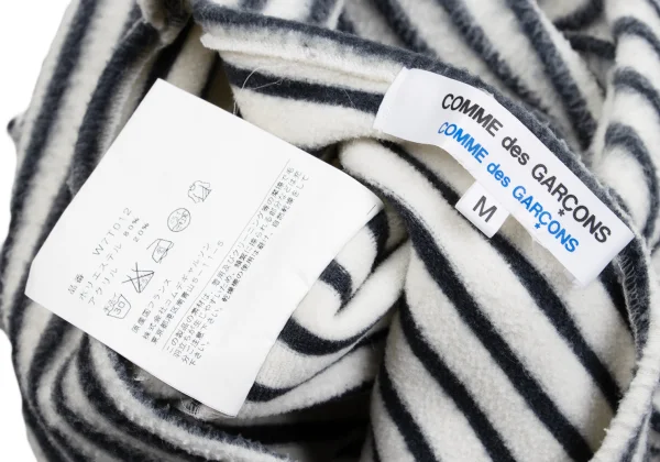 COMME des GARCONS Boat-neck Pile Striped Top K-161987_013
