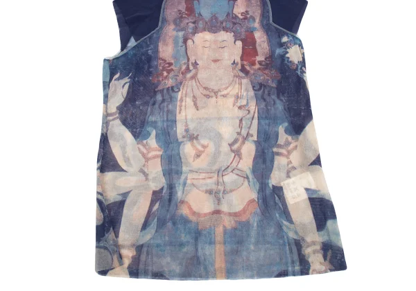 VIVIENNETAM Printed Mesh Sleeveless Top K-161992_009
