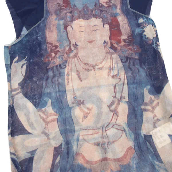 VIVIENNETAM Printed Mesh Sleeveless Top K-161992_010