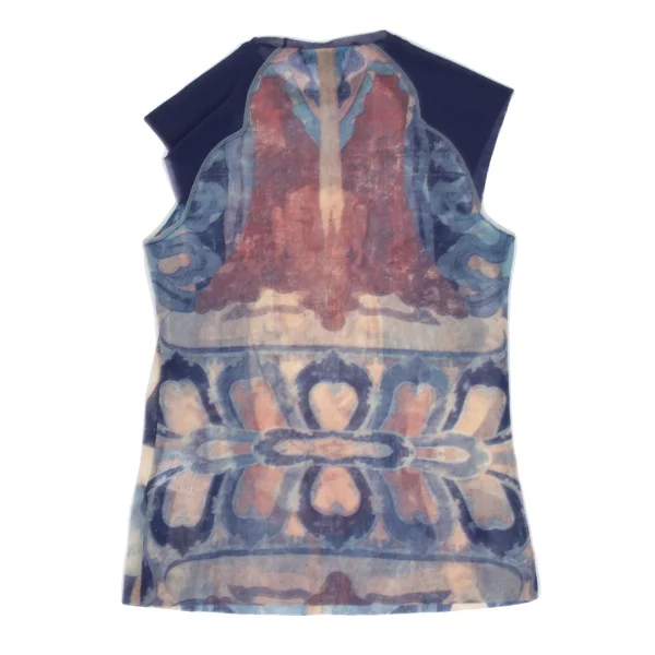VIVIENNETAM Printed Mesh Sleeveless Top K-161992_012