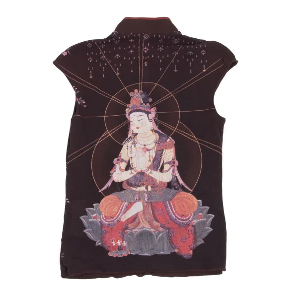 VIVIENNETAM Printed Mesh Sleeveless Top K-161994_010