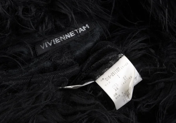 VIVIENNETAM Dragon Embroidery Faux Fur Trim Jacket K-161996_013
