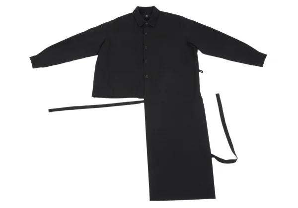 Y's Wool Poly Asymmetrical Shirt K-161998_002