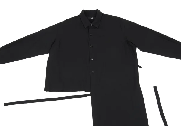 Y's Wool Poly Asymmetrical Shirt K-161998_003