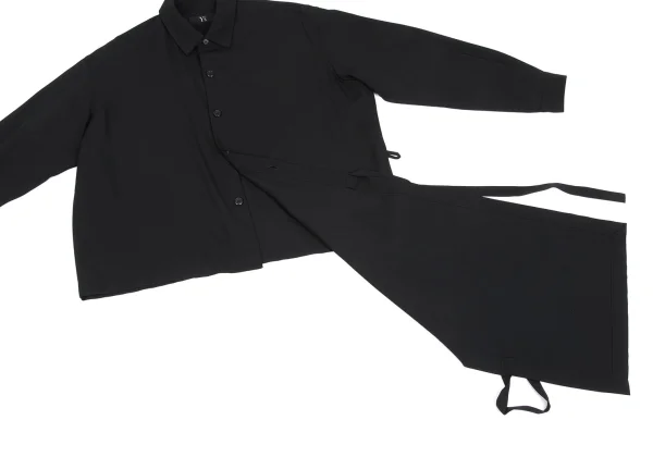 Y's Wool Poly Asymmetrical Shirt K-161998_012