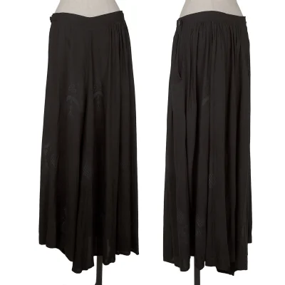Yohji Yamamoto NOIR Rayon Faded Print Asymmetrical Pants