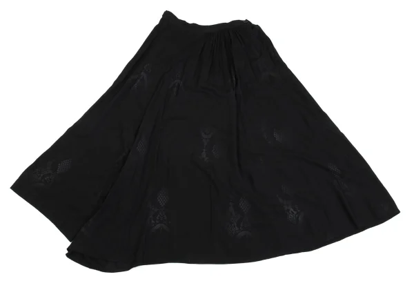 Yohji Yamamoto NOIR Rayon Faded Print Asymmetrical Pants K-161999_002