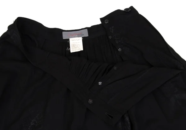 Yohji Yamamoto NOIR Rayon Faded Print Asymmetrical Pants K-161999_007