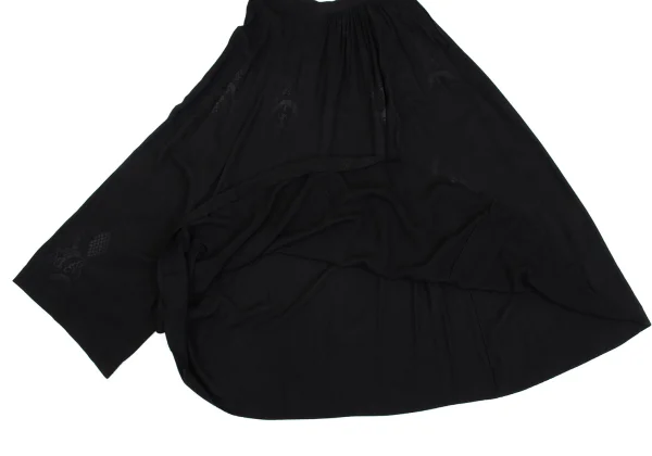 Yohji Yamamoto NOIR Rayon Faded Print Asymmetrical Pants K-161999_010