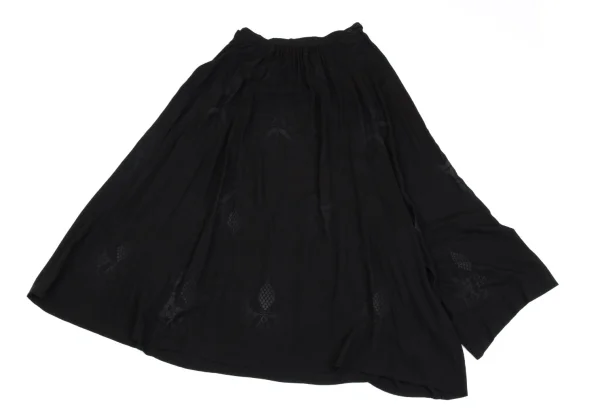 Yohji Yamamoto NOIR Rayon Faded Print Asymmetrical Pants K-161999_011