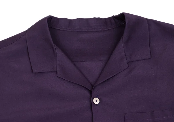 Yohji Yamamoto FEMME Silk Open Collar Shor Sleeve Shirt K-162004_004