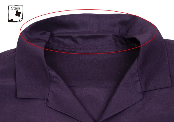 Yohji Yamamoto FEMME Silk Open Collar Shor Sleeve Shirt K-162004_005